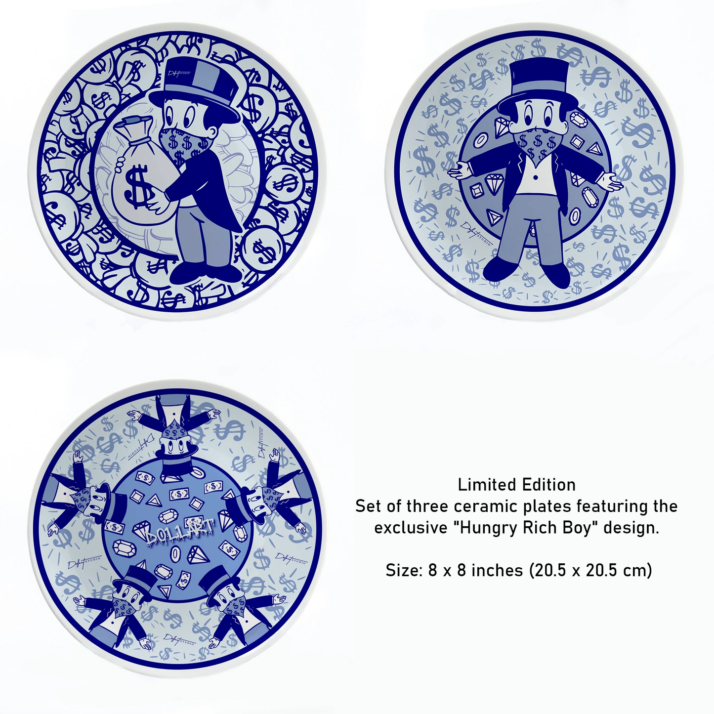 HUNGRY RICH BOY PLATE SET