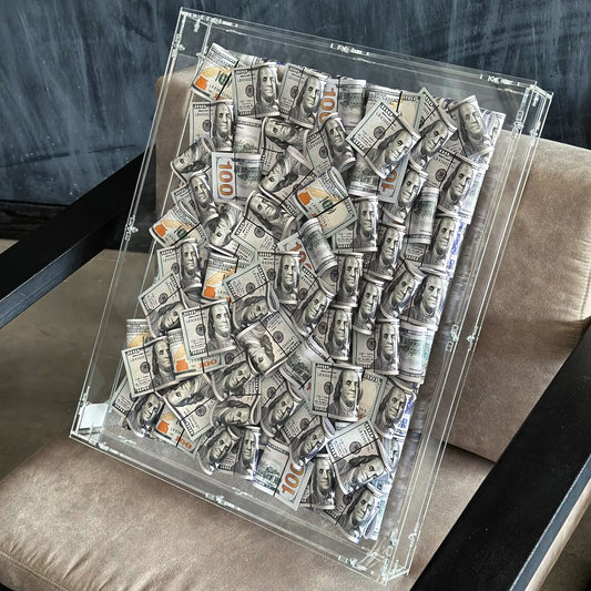 ACRYLIC MONEY BOX WALL ART