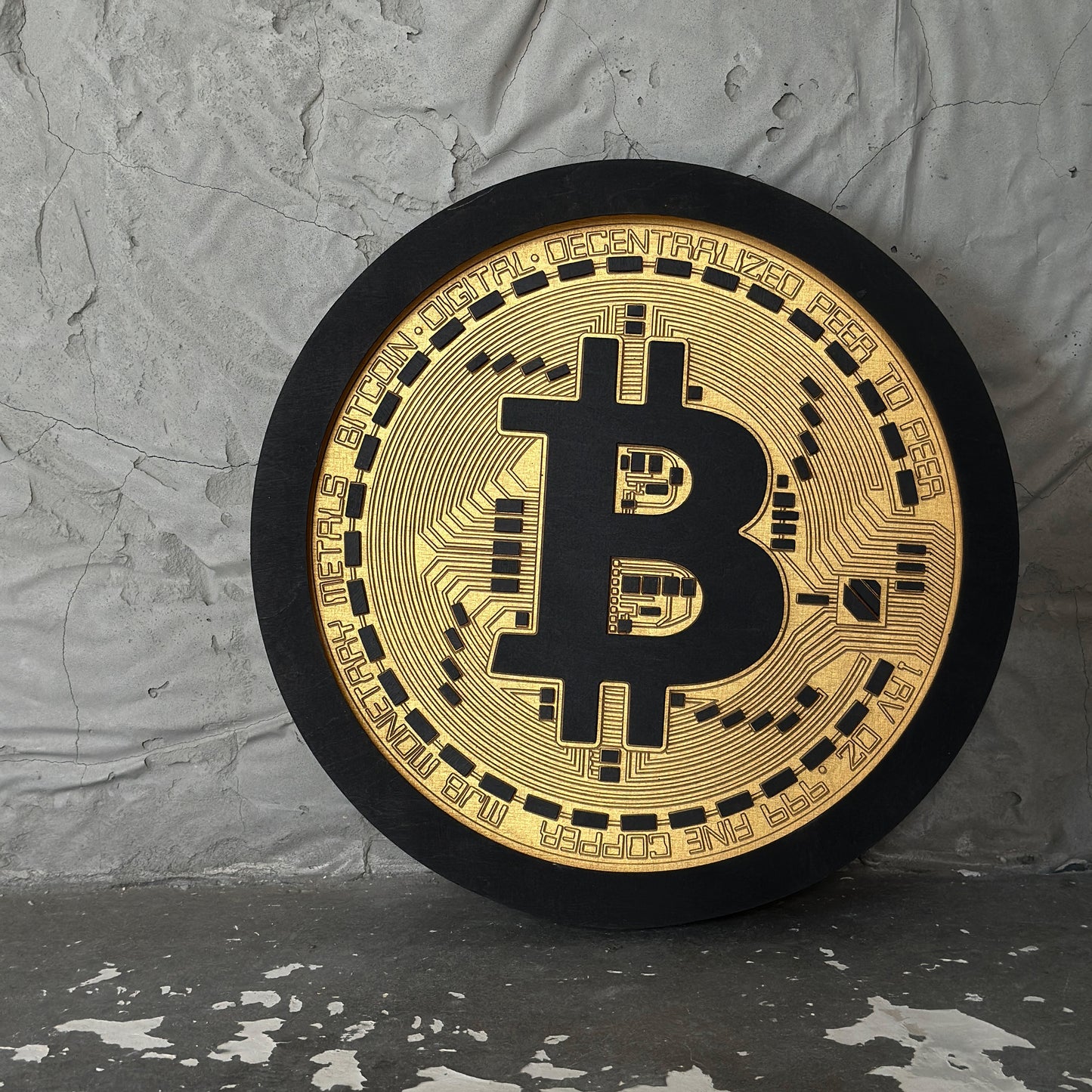BITCOIN LED SIGN WALL ART