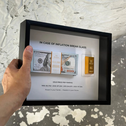 IN CASE OF INFLATION BREAK GLASS