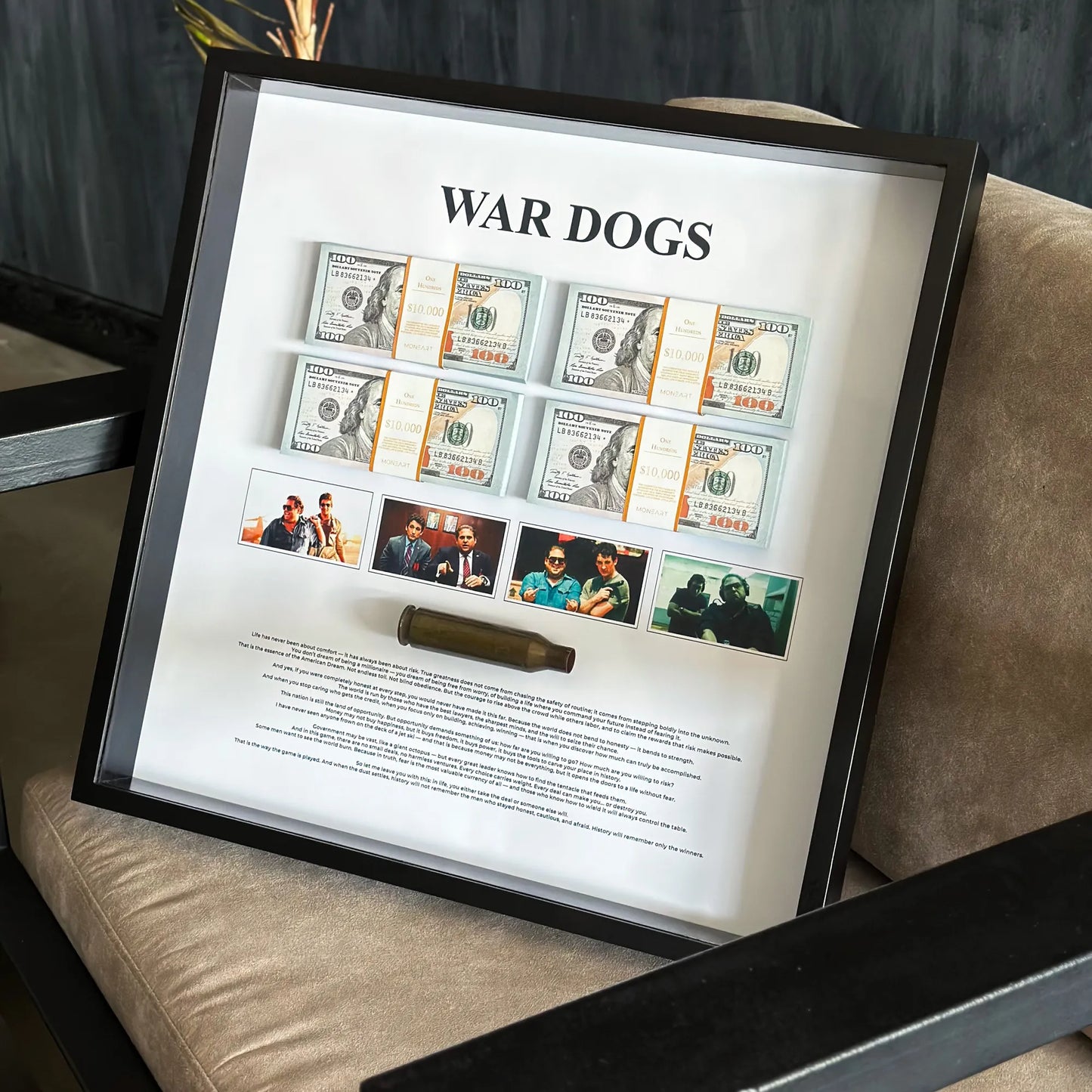 WAR DOGS MONEY WALL ART