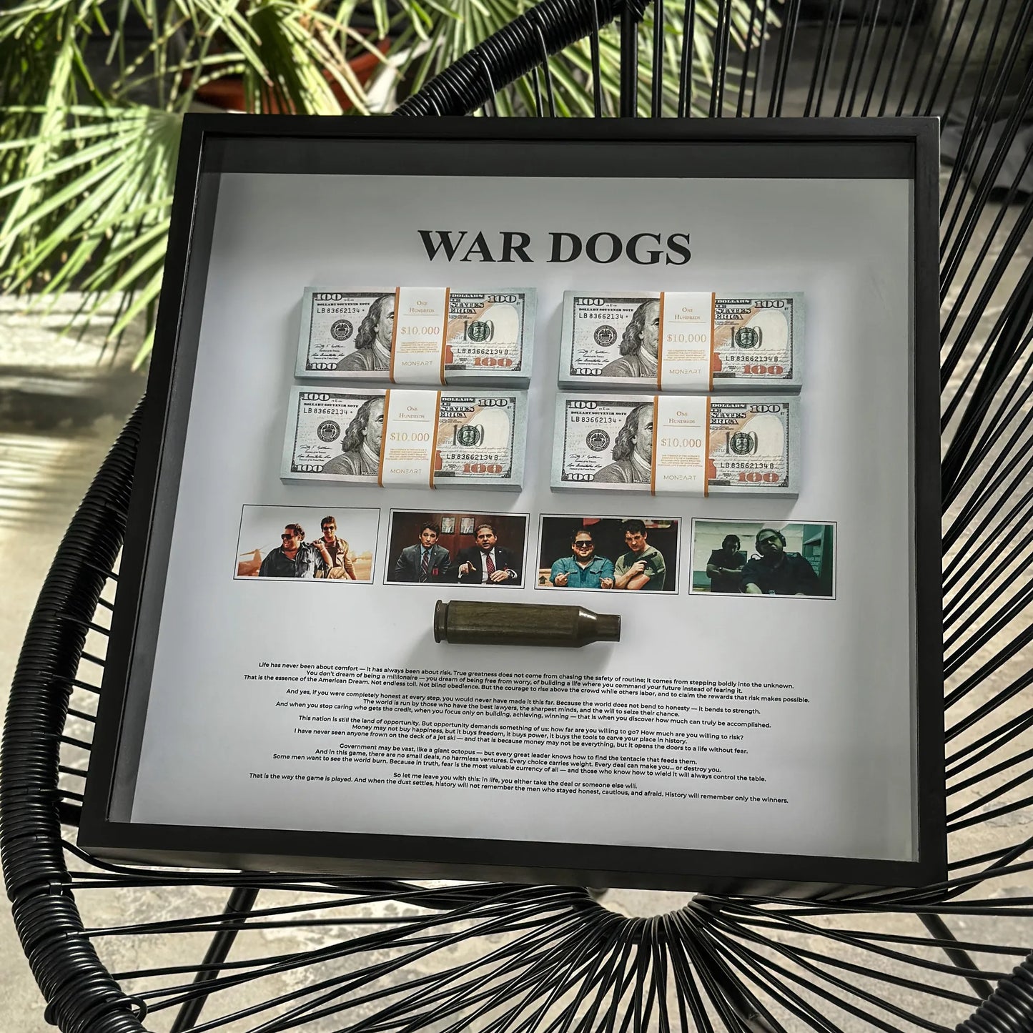 WAR DOGS MONEY WALL ART