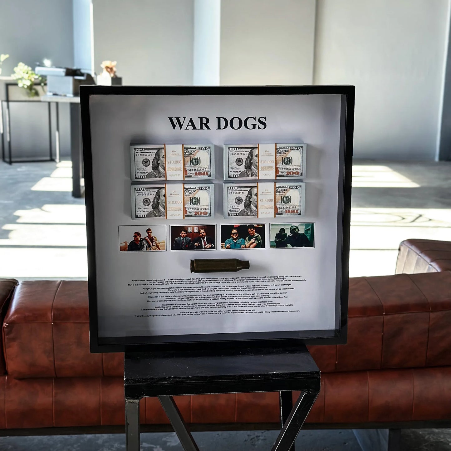 WAR DOGS MONEY WALL ART