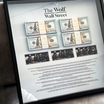 THE WOLF OF WALL STREET MONEY WALL ART