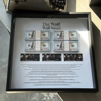 THE WOLF OF WALL STREET MONEY WALL ART
