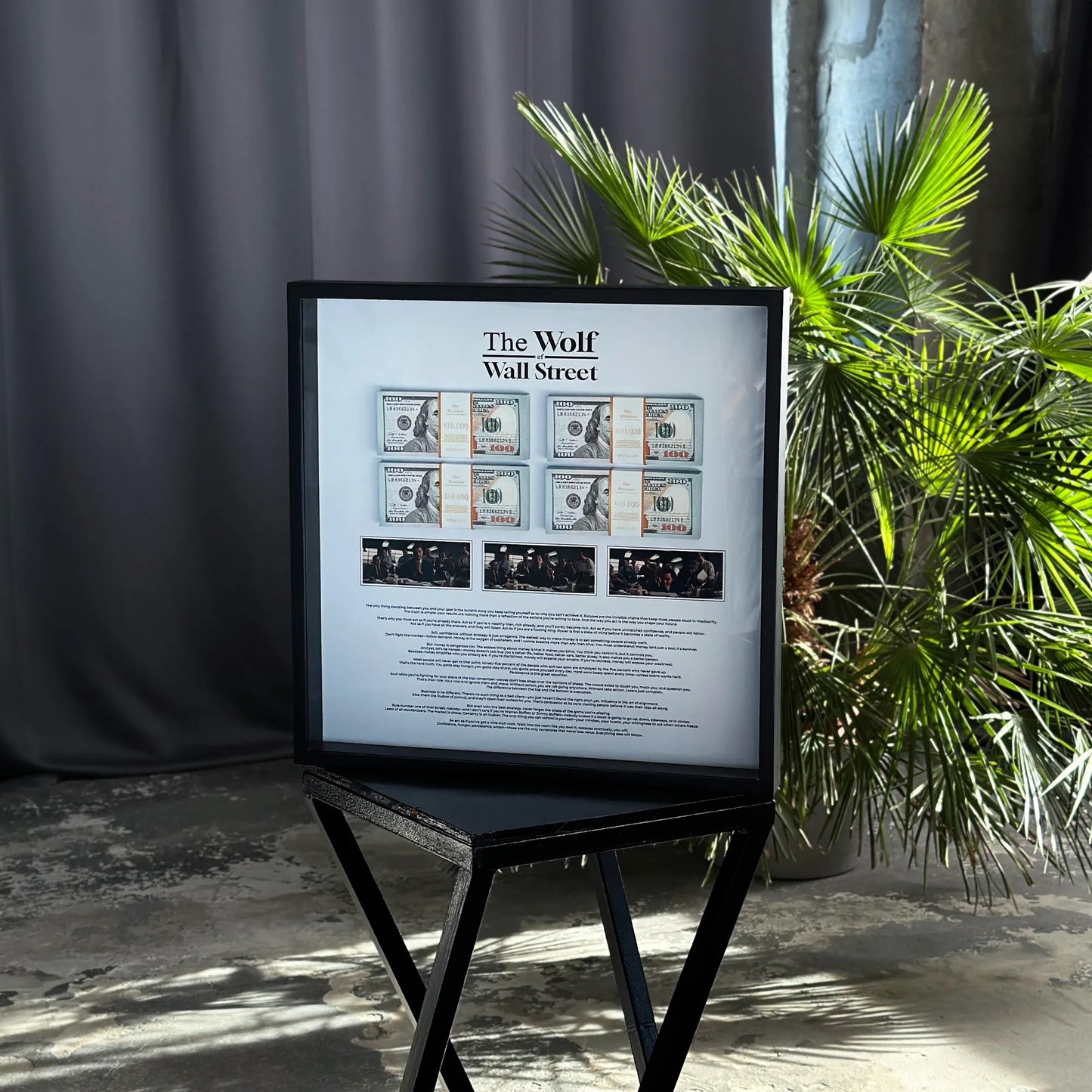 THE WOLF OF WALL STREET MONEY WALL ART