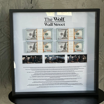 THE WOLF OF WALL STREET MONEY WALL ART
